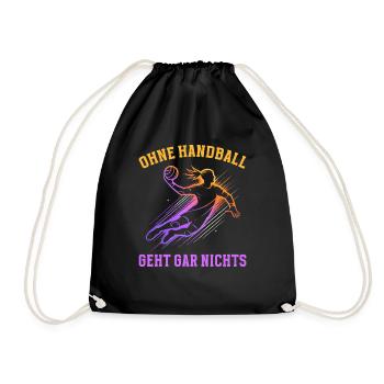 Handball Liebhaber Handball Sport Spieler - Turnbeutel - Schwarz - Vorne
