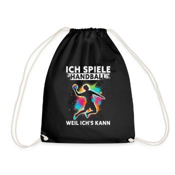 Handball Liebhaber Handball Sport Spieler - Turnbeutel - Schwarz - Vorne