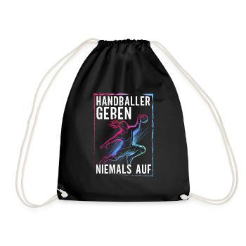 Handball Liebhaber Handball Sport Spieler - Turnbeutel - Schwarz - Vorne