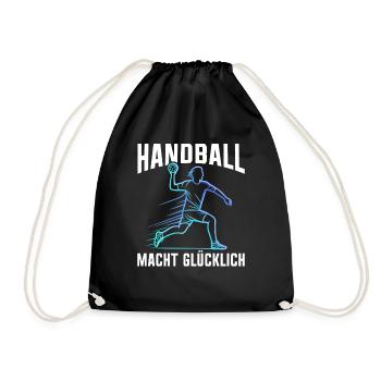 Handball Lovers Handball Sports Players - Drawstring Bag - black - Front