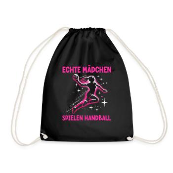 Handball Liebhaber Handball Sport Spieler - Turnbeutel - Schwarz - Vorne
