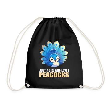 Peacocks Peacock - Drawstring Bag - black - Front