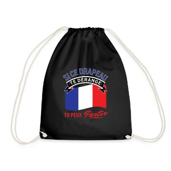 Fierté du drapeau français - Sac de sport léger - noir - Devant