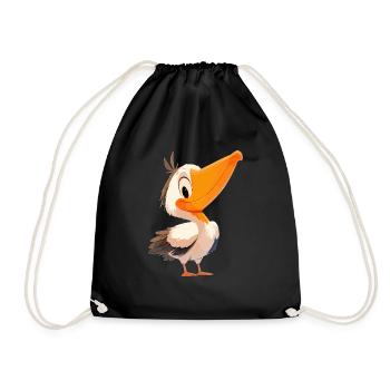 Pelicans Pelican - Drawstring Bag - black - Front