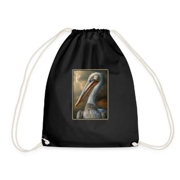 Pelicans Pelican - Drawstring Bag - black - Front