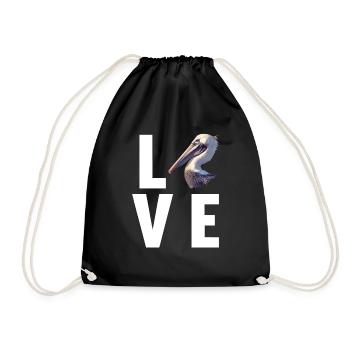 Pelicans Pelican - Drawstring Bag - black - Front