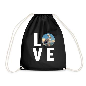 Pelicans Pelican - Drawstring Bag - black - Front