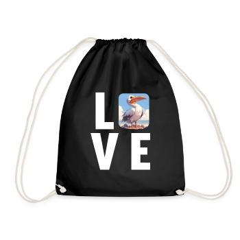 Pelicans Pelican - Drawstring Bag - black - Front