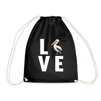 Pelicans Pelican - Drawstring Bag - black - Front