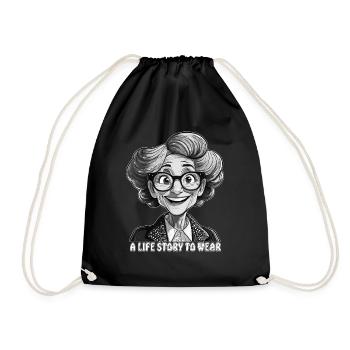 OLDER WOMAN A LIFE STORY TO WEAR - Drawstring Bag - black - Front
