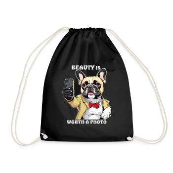 LA BEAUTÉ DU SMARTPHONE POUR CHIEN VAUT UNE PHOTO - Sac de sport léger - noir - Devant