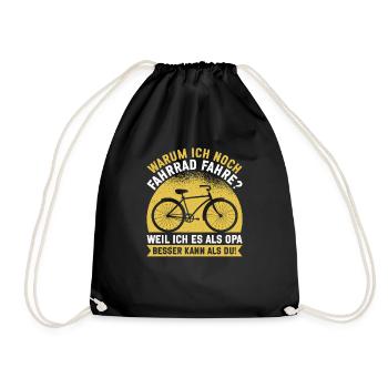 Grand-père Bike Lover Grand-père Bike Pops - Sac de sport léger - noir - Devant