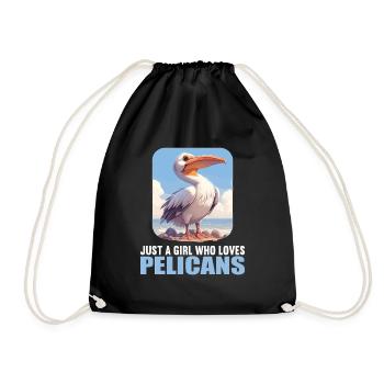 Pelicans Pelican - Drawstring Bag - black - Front