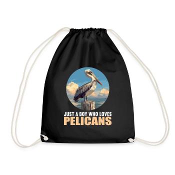Pelicans Pelican - Drawstring Bag - black - Front