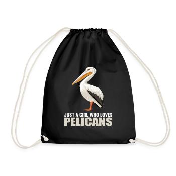 Pelicans Pelican - Drawstring Bag - black - Front