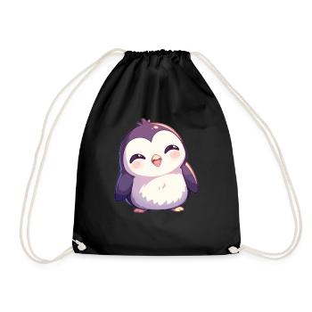 Pinguine Pinguin - Turnbeutel - Schwarz - Vorne
