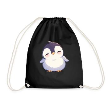 Pinguine Pinguin - Turnbeutel - Schwarz - Vorne