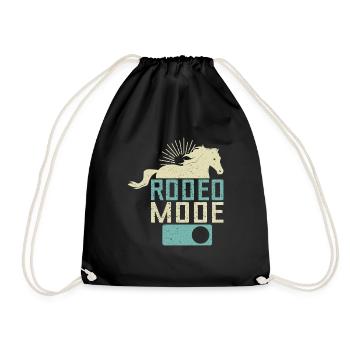 Western Rider Rodeo Fashion Cowgirls Rodeo - Drawstring Bag - black - Front