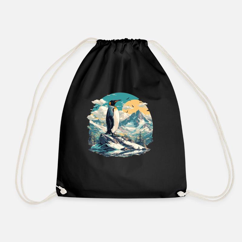 Pinguine Pinguin - Turnbeutel - Schwarz