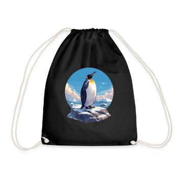 Pinguine Pinguin - Turnbeutel - Schwarz - Vorne
