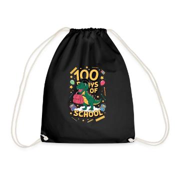 100e jour d’école 100 jour d’école des enfants - Sac de sport léger - noir - Devant