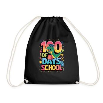 100th Day Of School 100 Day Of School Kids - Drawstring Bag - black - Front