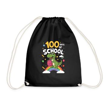 100e jour d’école 100 jour d’école des enfants - Sac de sport léger - noir - Devant