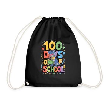 100e jour d’école 100 jour d’école des enfants - Sac de sport léger - noir - Devant