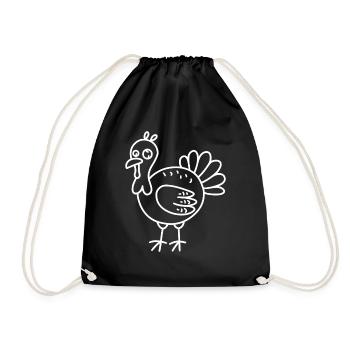 dinde - Sac de sport léger - noir - Devant