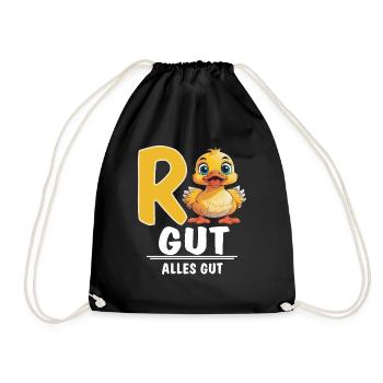 DUCK PENSION GOOD ALL GOOD - Drawstring Bag - black - Front