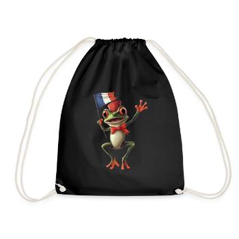 Frosch - Turnbeutel - Schwarz - Vorne