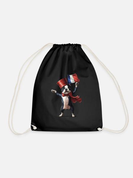 Boston Terrier - Turnbeutel - Schwarz