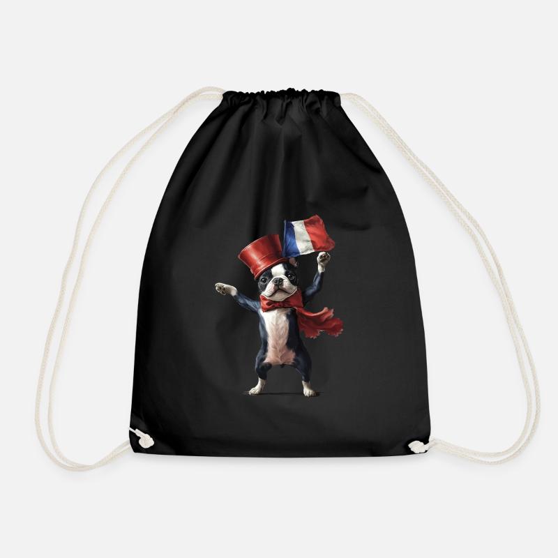 Boston Terrier - Turnbeutel - Schwarz