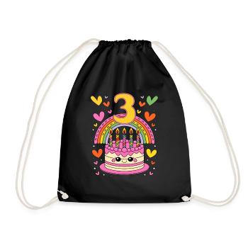 Children's birthday 3.png - Drawstring Bag - black - Front