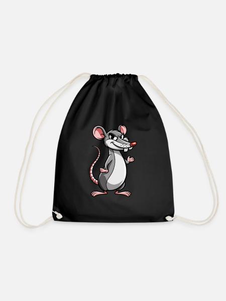 Ratte - Turnbeutel - Schwarz