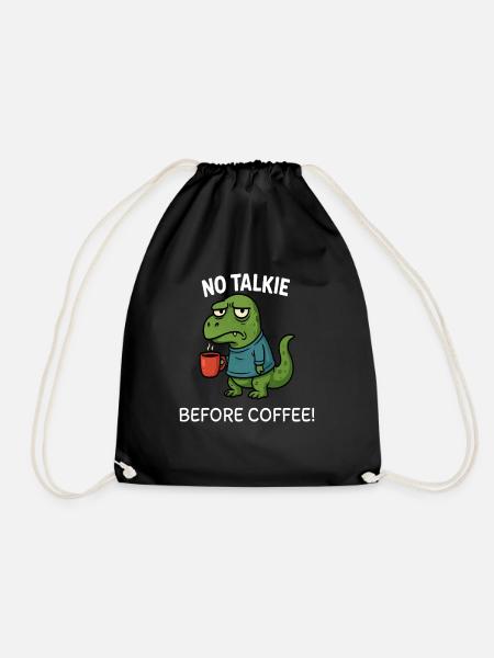 T Rex Kaffee - Turnbeutel - Schwarz