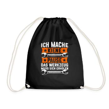 Automechaniker Kfz Techniker Fahrzeugreparatur - Turnbeutel - Schwarz - Vorne