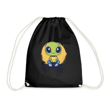Cute Alien Boy - Drawstring Bag - black - Front