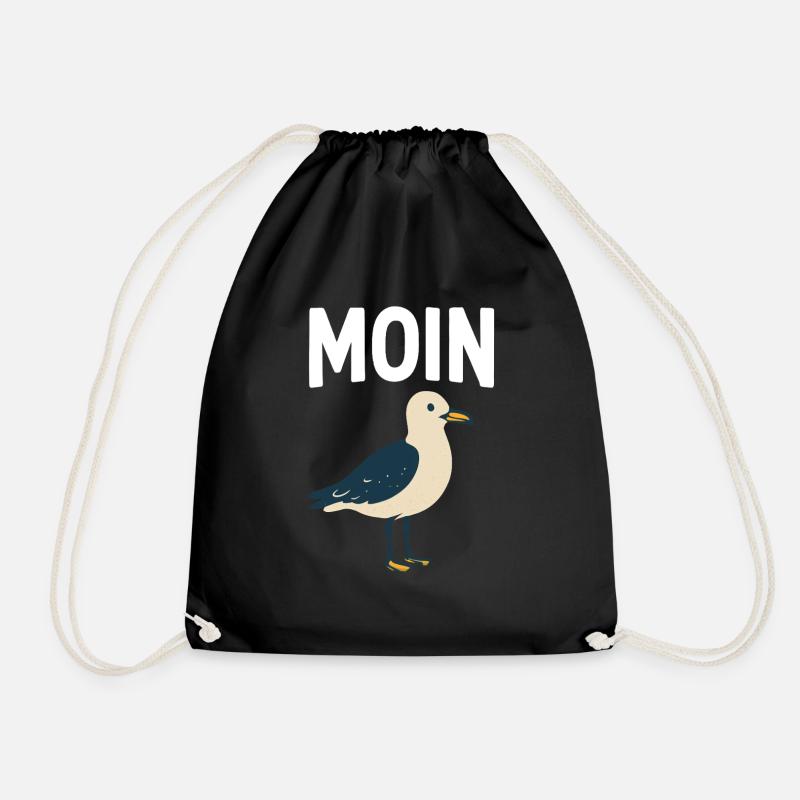 Moin Möwe - Turnbeutel - Schwarz