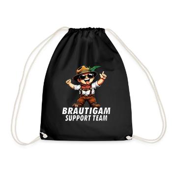 BRÄUTIGAM SUPPORT TEAM - Turnbeutel - Schwarz - Vorne