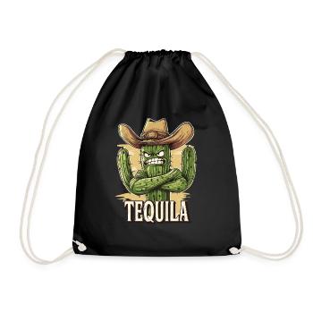 Tequila, Mexique, Cactus, Liqueur de fête - Sac de sport léger - noir - Devant