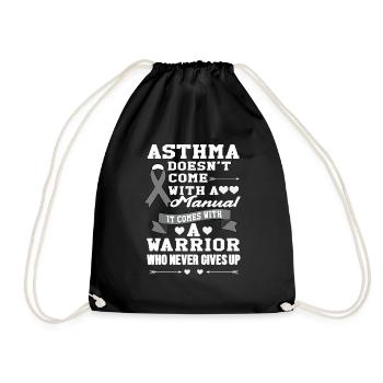 Asthma Awareness: Fighter Without Guidance - Drawstring Bag - black - Front