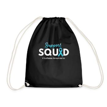 Asthma Awareness Support Squad - Drawstring Bag - black - Front