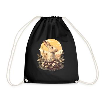 Bunny Bunny - Drawstring Bag - black - Front
