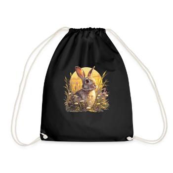 Bunny Bunny - Drawstring Bag - black - Front