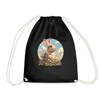 Bunny Bunny - Drawstring Bag - black - Front
