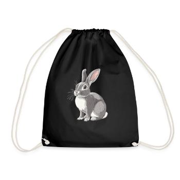 Bunny Bunny - Drawstring Bag - black - Front
