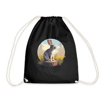 Bunny Bunny - Drawstring Bag - black - Front