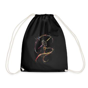 Aerialist Aerial Silk Circus Air Silk - Drawstring Bag - black - Front