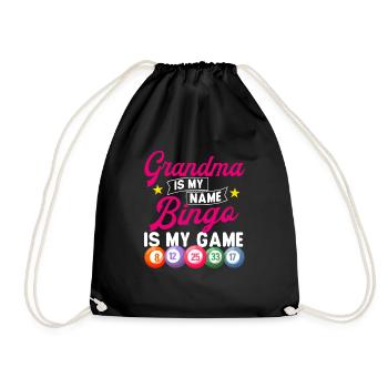 Grandma Is My Name Bingo Is My Game - Drawstring Bag - black - Front